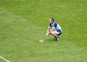 26 August 2007; Dublin's Ciaran Whelan shows his disappointment after the final whistle. Bank of Ireland All-Ireland Senior Football Championship Semi-Final, Dublin v Kerry, Croke Park, Dublin. Picture credit: Pat Murphy / SPORTSFILE