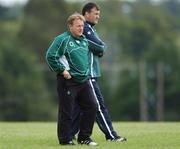 28 August 2007; Ireland Head Coach Eddie O'Sullivan with Assistant coach Niall O'Donovan during squad training. Ireland Rugby Squad Training, St Gerard's School, Bray, Co. Wicklow. Picture Credit; Brian Lawless / SPORTSFILE