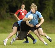 29 August 2007; Ireland's Andrew Trimble  is tackled by Denis Hickie during squad training. Ireland Rugby Squad Training, St Gerard's School, Bray, Co. Wicklow. Picture Credit; Matt Browne / SPORTSFILE
