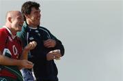 30 August 2007; Ireland's Shane Horgan and Denis Hickie watch squad training. Ireland Rugby Squad Training, St Gerard's School, Bray, Co. Wicklow. Picture Credit; Matt Browne / SPORTSFILE