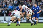 3 January 2015; Devin Toner, Leinster, is tackled by Wiehahn Herbst, left, and Franco van der Merwe, Ulster. Guinness PRO12 Round 12, Leinster v Ulster, RDS, Ballsbridge, Dublin. Picture credit: Ramsey Cardy / SPORTSFILE
