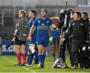 3 January 2015; Isaac Boss, Leinster, makes his way off the pitch injured. Leinster v Ulster, Guinness PRO12 Round 12. RDS, Ballsbridge, Dublin. Picture credit: Matt Browne / SPORTSFILE