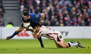 3 January 2015; Jack Conan, Leinster, is tackled by Wiehahn Herbst, Ulster. Leinster v Ulster, Guinness PRO12 Round 12. RDS, Ballsbridge, Dublin. Picture credit: Stephen McCarthy / SPORTSFILE
