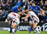 3 January 2015; Devin Toner, Leinster, is tackled by Wiehahn Herbst, left, and Callum Black, Ulster. Leinster v Ulster, Guinness PRO12 Round 12. RDS, Ballsbridge, Dublin. Picture credit: Ramsey Cardy / SPORTSFILE
