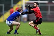 4 January 2015; Conor Laverty, Down, in action against Paul Smith, Cavan. Dr McKenna Cup, Round 1, Down v Cavan. Pairc Esler, Newry, Co. Down. Picture credit: Ramsey Cardy / SPORTSFILE