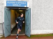 4 January 2015; Dublin captain Denis Bastick leads his team onto the pitch. O'Byrne Cup, Group A, Round 1, Dublin v Maynooth University. Parnell Park, Dublin. Picture credit: Pat Murphy / SPORTSFILE
