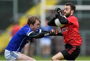 4 January 2015; Conor Laverty, Down, in action against Paul Smith, Cavan. Dr McKenna Cup, Round 1, Down v Cavan. Pairc Esler, Newry, Co. Down. Picture credit: Ramsey Cardy / SPORTSFILE