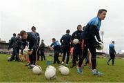 4 January 2015; Armagh players during their warm ups. Bank of Ireland Dr McKenna Cup, Group C, Round 1, Armagh v Tyrone. Athletic Grounds, Armagh. Picture credit: Oliver McVeigh / SPORTSFILE