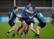 4 January 2015; Tomas Brady, Dublin, in action against Jamie Gonoud, left, and Niall Lenihan, Maynooth University. O'Byrne Cup, Group A, Round 1, Dublin v Maynooth University. Parnell Park, Dublin. Picture credit: Pat Murphy / SPORTSFILE