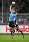 4 January 2015; Eoghan O'Gara, Dublin, in action against Padraig Faulker, Maynooth University. O'Byrne Cup, Group A, Round 1, Dublin v Maynooth University. Parnell Park, Dublin. Picture credit: Pat Murphy / SPORTSFILE