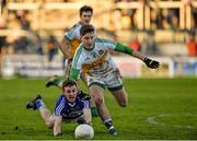 4 January 2015; Matt Campion, Laois, in action against Joseph O'Connor, Offaly. Bord na Mona O'Byrne Cup, Group A, Round 1, Offaly v Laois. O'Connor Park, Tullamore, Co. Offaly. Picture credit: Barry Cregg / SPORTSFILE