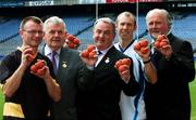 28 August 2007; GAA President Nickey Brennan, centre, Irish Handball Council President Tom Walsh, second from left, and sponsor Martin Donnelly, right, with All-Ireland finalists, Michael 'Ducksy' Walsh, left, Kilkenny, and Eoin Kennedy, Dublin, at a press conference to promote the upcoming M Donnelly All-Ireland 60 x 30 Finals and to announce the commissioning of 'Vision 2012'. Vision 2012 is a new communications and marketing strategy aimed at maximising the potential of the sport in the build up to the World Handball Championships in Ireland in 2012. The M Donnelly All-Ireland Finals which take place on Saturday September 1st will see the reigning champion Eoin Kennedy attempt to win his fourth consecutive title against a living legend, Kilkenny's Michael 'Ducksy' Walsh  who is going for an amazing 17th All-Ireland title at 41 years of age. Croke Park, Dublin. Picture credit: Ray McManus / SPORTSFILE
