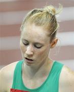 28 August 2007; A disappointed Derval O'Rourke, of Ireland, leaves the track after her semi-final of the Women's 100m Hurdles where she finished 8th in a time of 12.98. The 11th IAAF World Championships in Athletics, Nagai Stadium, Osaka, Japan. Picture credit: Brendan Moran / SPORTSFILE  *** Local Caption ***