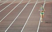 29 August 2007; Ireland's Mary Cullen comes down the finishing straight during her heat of the Women's 5000m in which she finished in 11th place in a time of 15.40.53 but failed to progress to the final. The 11th IAAF World Championships in Athletics, Nagai Stadium, Osaka, Japan. Picture credit: Brendan Moran / SPORTSFILE  *** Local Caption ***