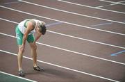 29 August 2007; A dejeced David Gillick of Ireland after finishing in 6th place in a time of 45.37 seconds in his semi-final of the Men's 400m. The 11th IAAF World Championships in Athletics, Nagai Stadium, Osaka, Japan. Picture credit: Brendan Moran / SPORTSFILE  *** Local Caption ***