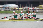 30 August 2007; The Irish Heavyweight Men's Four (M4-), left to right, Alan Martin, stroke, Sean Casey, 3rd seat, Cormac Folan, 2nd seat, and Sean O'Neill, bow, in action during the Men's four semi-final during the 2007 World Rowing Championships, Oberschleissheim, Munich, Germany. Picture credit: David Maher / SPORTSFILE