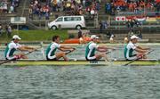 30 August 2007; The Irish Heavyweight Men's Four (M4-), left to right, Sean O'Neill, bow, Cormac Folan, 2nd seat, Sean Casey, 3rd seat and Alan Martin, stroke, in action during the Men's four semi-final during the 2007 World Rowing Championships, Oberschleissheim, Munich, Germany. Picture credit: David Maher / SPORTSFILE