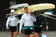 30 August 2007; The Irish Heavyweight Men's Four (M4-) of , Alan Martin, centre, Sean O'Neill, left, Cormac Folan, right, and Sean Casey, hidden, carry their boat to the water before the Men's four semi-final during the 2007 World Rowing Championships, Oberschleissheim, Munich, Germany. Picture credit: David Maher / SPORTSFILE