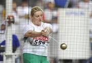 30 August 2007; Ireland's Eileen O'Keeffe competing in the Women's Hammer Final where she threw a distance of 70.93 metres and finished in 6th place overall. The 11th IAAF World Championships in Athletics, Nagai Stadium, Osaka, Japan. Picture credit: Brendan Moran / SPORTSFILE  *** Local Caption ***