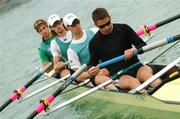 30 August 2007; Members of the men's Lightweight team of Paul Griffin, right, Richard Archibald, second from right, Eugene Coakley, second from left and Cathal Moynihan, during practice for the 2007 World Rowing Championships, Oberschleissheim, Munich, Germany. Picture credit: David Maher / SPORTSFILE
