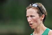 31 August 2007; Ireland's Olive Loughnane, 132, feels the heat while competing in the Women's 20km Walk Final where she finished in 17th place in a time of 1:36.00. The 11th IAAF World Championships in Athletics, Nagai Stadium, Osaka, Japan. Picture credit: Brendan Moran / SPORTSFILE  *** Local Caption ***