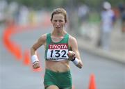 31 August 2007; Ireland's Olive Loughnane, 132, competing in the Women's 20km Walk Final where she finished in 17th place in a time of 1:36.00. The 11th IAAF World Championships in Athletics, Nagai Stadium, Osaka, Japan. Picture credit: Brendan Moran / SPORTSFILE  *** Local Caption ***
