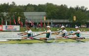 31 August 2007; Members of the men's Lightweight team, left to right, Paul Griffin, stroke, Richard Archibald, third seat, Eugene Coakley, second seat, and Cathal Moynihan, bow, in action during the Lightweight Men's four's semi-final at the 2007 World Rowing Championships, Oberschleissheim, Munich, Germany. Picture credit: David Maher / SPORTSFILE