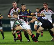 31 August 2007; Paul Marshall, Ulster, is tackled by Tom Biggs, Leeds Carnegie. Pre-season friendly, Ulster v Leeds Carnegie, Ravenhill, Belfast, Co. Antrim. Picture Credit; John Dickson / SPORTSFILE