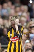 2 September 2007; Darragh McGarry, son of James and late Vanessa, after assisting Kilkenny captain Henry Shefflin to lift the Liam MacCarthy cup. Guinness All-Ireland Senior Hurling Championship Final, Kilkenny v Limerick, Croke Park, Dublin. Picture credit; Matt Browne / SPORTSFILE