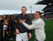 2 September 2007; Kilkenny captain Henry Shefflin is congratulated by a fan at the end of the game. Guinness All-Ireland Senior Hurling Championship Final, Kilkenny v Limerick, Croke Park, Dublin. Picture credit; Paul Mohan / SPORTSFILE