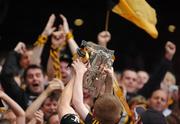 2 September 2007; The Liam MacCarthy cup is held aloft in front of Kilkenny supporters. Guinness All-Ireland Senior Hurling Championship Final, Kilkenny v Limerick, Croke Park, Dublin. Picture credit; Paul Mohan / SPORTSFILE