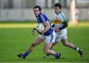 4 January 2015; Padraig McMahon, Laois, in action against Bernard Allen, Offaly. Bord na Mona O'Byrne Cup, Group A, Round 1, Offaly v Laois. O'Connor Park, Tullamore, Co. Offaly. Picture credit: Barry Cregg / SPORTSFILE