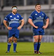 3 January 2015; Tadhg Furlong, right, and Michael Bent, left, Leinster. Leinster v Ulster, Guinness PRO12 Round 12. RDS, Ballsbridge, Dublin. Picture credit: Stephen McCarthy / SPORTSFILE
