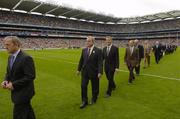 2 September 2007; GAA President Nickey Brennan with members of the 1982 and 1983 teams who were introduced as this year's Jubilee teams. Guinness All-Ireland Senior Hurling Championship Final, Kilkenny v Limerick, Croke Park, Dublin. Picture credit: Matt Browne / SPORTSFILE  *** Local Caption ***
