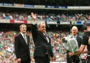 2 September 2007; GAA President Nickey Brennan with members of the 1982 and 1983 Jubilee teams, as they are introduced to the crowd. Guinness All-Ireland Senior Hurling Championship Final, Kilkenny v Limerick, Croke Park, Dublin. Picture credit: Matt Browne / SPORTSFILE