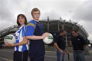 6 September 2007; The GPA announced its new GPA Associate Membership scheme which will enable all GAA players, club members, supporters/fans and officials to become part of the GPA network. The aim of the scheme is to broaden the appeal and scope of the Players Association and, in particular, to strengthen the bond between club and county. At the announcement are, from left, Ballyboden St. Enda's footballer Aisling Farrelly, Na Fianna footballer Eoin Rutledge, Kilkenny hurler Eddie Brennan, and Cork footballer James Masters. Gaelic Players Association Press Conference, Jurys Croke Park Hotel, Croke Park Stadium, Jones Road, Dublin. Picture credit: Brian Lawless / SPORTSFILE