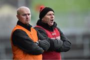 4 January 2015; Down manager Jim McCorry, right, and assistant manager Mark Copeland. Dr McKenna Cup, Round 1, Down v Cavan. Pairc Esler, Newry, Co. Down. Picture credit: Ramsey Cardy / SPORTSFILE