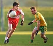 4 January 2015; Daniel Heavron, Derry, in action against Éamonn Doherty, Donegal. Bank of Ireland Dr McKenna Cup, Group B, Round 1, Derry v Donegal. Owenbeg Centre of Excellence, Dungiven, Co. Derry. Picture credit: Stephen McCarthy / SPORTSFILE