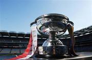 7 September 2007; Today the new O'Duffy Cup, that will be presented to the winners of the Gala All Ireland Senior Camogie Final, went on display in Croke Park. The cup is a replica of the Ardagh Chalice and is named in honour of co-founder of the Association ,the late Seán O'Duffy. Cork, led by Gemma O'Connor, will take on Wexford, led by Mary Leacy, at 4.00pm on Sunday. Croke Park, Dublin. Photo by Sportsfile