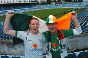 8 September 2007; Republic of Ireland supporters, Gary Bresslin, left, and Eamon Tuohy, both from Galway, at the game. 2008 European Championship Qualifier, Slovakia v Republic of Ireland, Slovan Stadion, Tehelné Pole, Bratislava, Slovakia. Picture credit; David Maher / SPORTSFILE