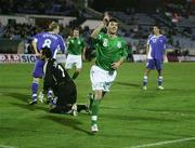 8 September 2007; Stephen Ireland celebrates scoring the first Republic of Ireland goal. 2008 European Championship Qualifier, Slovakia v Republic of Ireland, Slovan Stadion, Tehelné Pole, Bratislava, Slovakia. Picture credit; David Maher / SPORTSFILE