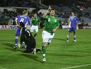 8 September 2007; Stephen Ireland celebrates scoring the first Republic of Ireland goal. 2008 European Championship Qualifier, Slovakia v Republic of Ireland, Slovan Stadion, Tehelné Pole, Bratislava, Slovakia. Picture credit; David Maher / SPORTSFILE