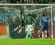 8 September 2007; Republic of Ireland goalkeeper Shay Given is beaten for the Maros Klimpl goal. 2008 European Championship Qualifier, Slovakia v Republic of Ireland, Slovan Stadion, Tehelné Pole, Bratislava, Slovakia. Picture credit; David Maher / SPORTSFILE