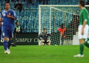 8 September 2007; A dejected Republic of Ireland goalkeeper Shay Given after Marek Cech had scored the second Slovakia goal. 2008 European Championship Qualifier, Slovakia v Republic of Ireland, Slovan Stadion, Tehelné Pole, Bratislava, Slovakia. Picture credit; David Maher / SPORTSFILE