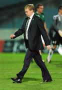 8 September 2007; A dejected Republic of Ireland manager Steve Staunton at the end of the game. 2008 European Championship Qualifier, Slovakia v Republic of Ireland, Slovan Stadion, Tehelné Pole, Bratislava, Slovakia. Picture credit; David Maher / SPORTSFILE