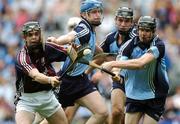 9 September 2007; Ronan Drumgoole, right, Dublin, in action against Kerril Wade, Galway. Erin All-Ireland Under 21 Hurling Championship Final, Dublin v Galway, Croke Park, Dublin. Picture credit; Paul Mohan / SPORTSFILE *** Local Caption ***