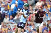 9 September 2007; Peter O'Callaghan of Dublin in action against Joe Canning of Galway during the Erin All-Ireland Under 21 Hurling Championship Final match between Dublin and Galway at Croke Park in Dublin. Photo by Sportsfile *** Local Caption ***