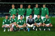 8 September 2007; Republic of Ireland team, back row, left to right, Kevin Doyle, Richard Dunne, Stephen Kelly, John OShea, and Kevin Kilbane, front row, left to right, Stephen Ireland, Paul McShane, Robbie Keane, Shay Given, Aiden McGeady and Lee Carsley. 2008 European Championship Qualifier, Slovakia v Republic of Ireland, Slovan Stadion, Tehelné Pole, Bratislava, Slovakia. Picture credit; David Maher / SPORTSFILE