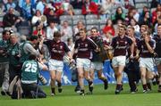 9 September 2007; Galway players are photographed with the cup on a lap of honour. Erin All-Ireland Under 21 Hurling Championship Final, Dublin v Galway, Croke Park, Dublin. Picture credit; Brian Lawless / SPORTSFILE