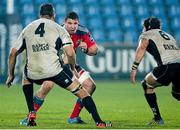 10 January 2015; Paddy Butler, Munster, in action against Quintin Geldenhuys and Filippo Ferrarini, Zebre. Guinness PRO12 Round 13, Zebre v Munster, Stadio XXV Aprile, Parma, Italy. Picture credit: Roberto Bregani / SPORTSFILE